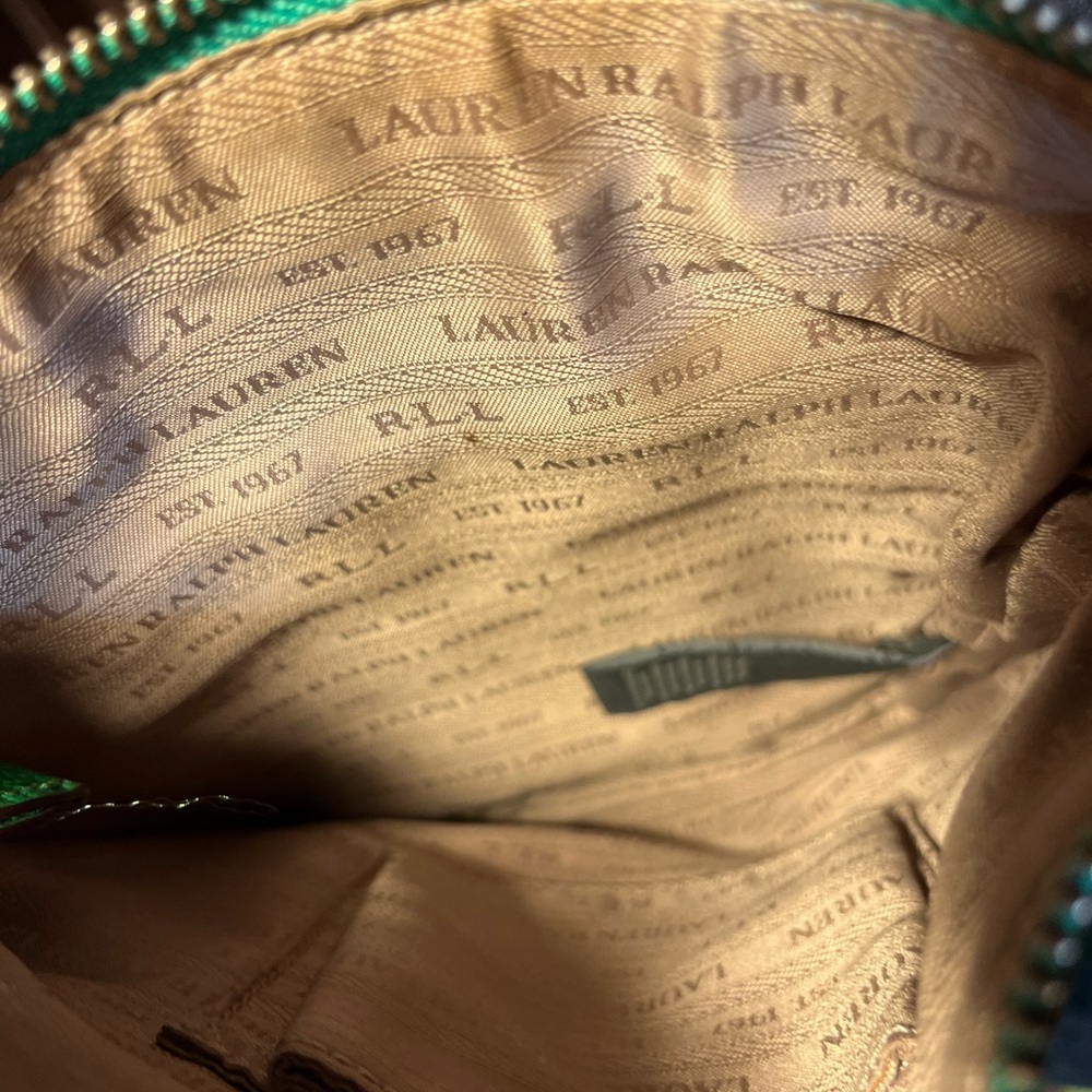 Ralph Lauren green messenger crossbody - Picture 3 of 5